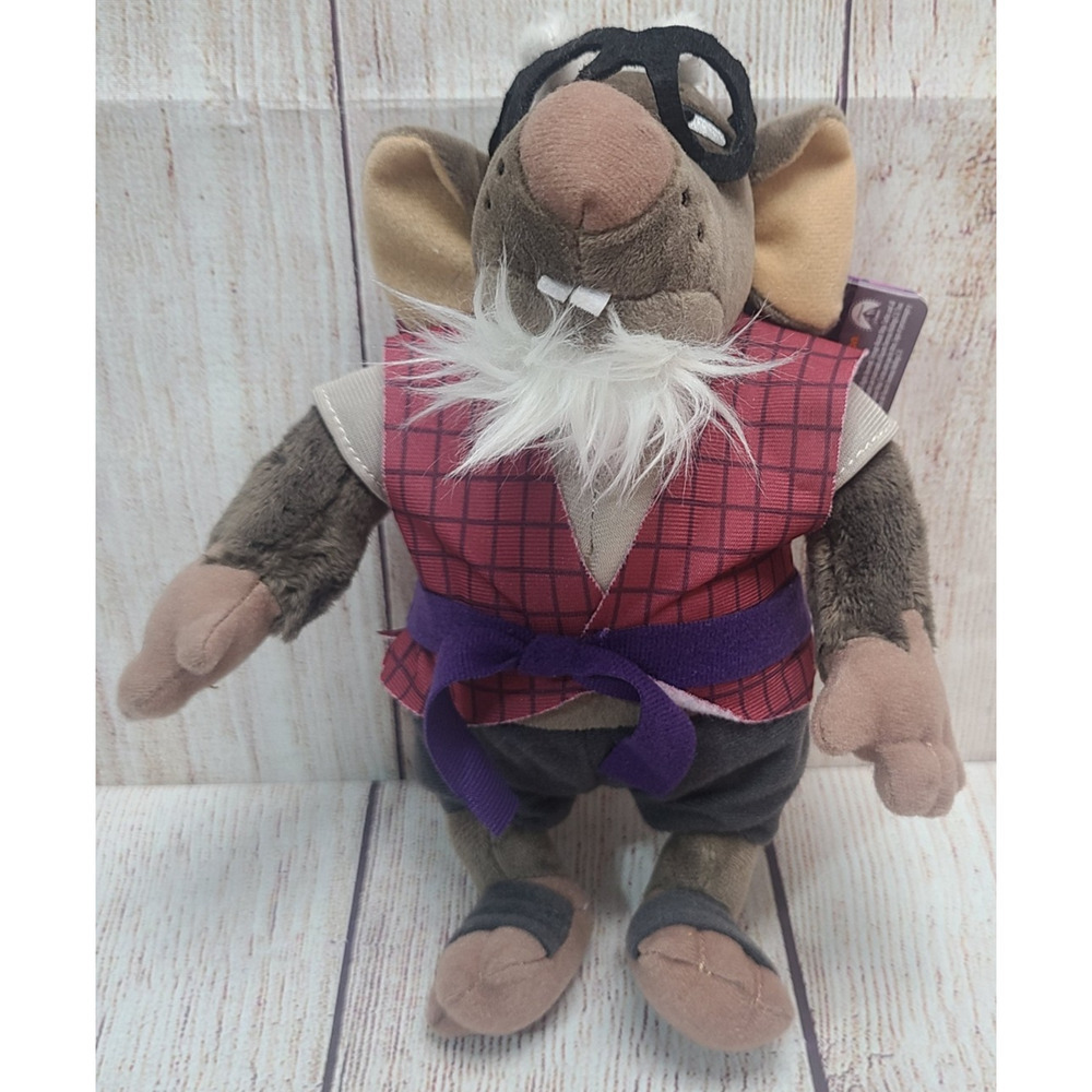 Teenage Mutant Ninja Turtles Mattel Plush Splinter Stuffed Animal Toy 9" New